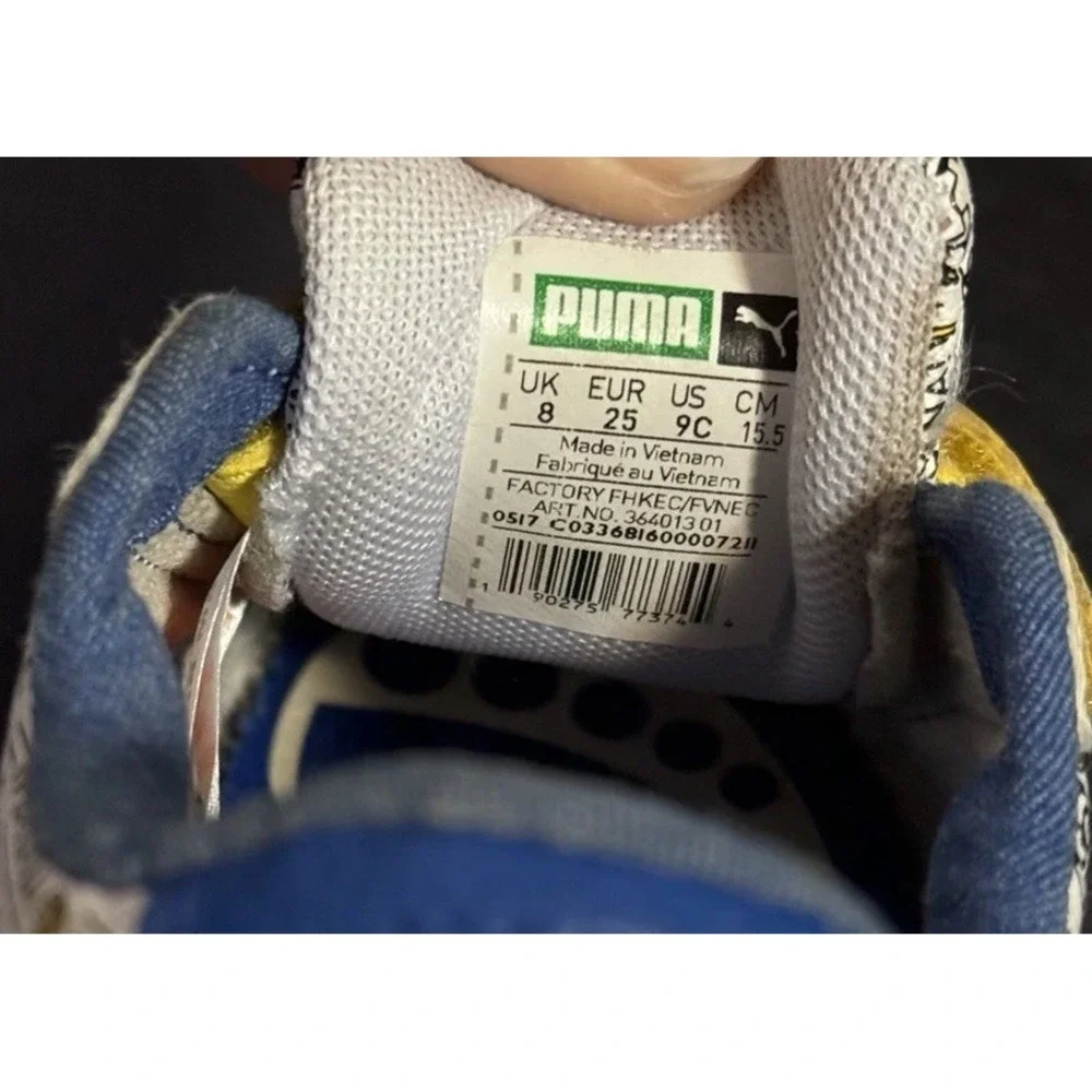 Puma X Minions Despicable Me Banana Cartoon Sneakers Baby Toddler Size 9C